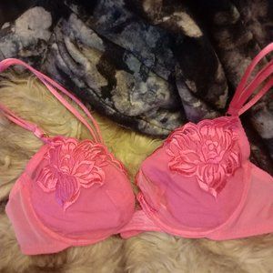 Neon pink bra